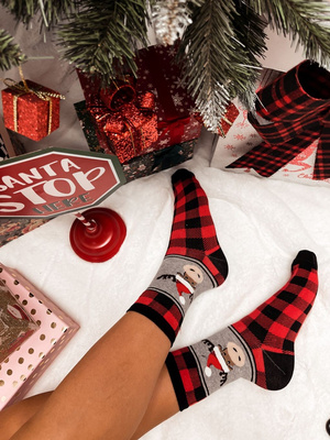 Skarpetki Damskie Świąteczne Wzory