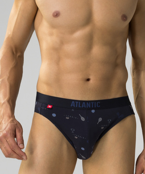 Granatowe bawełniane slipy męskie 95% bawełna model 3MP-171 Atlantic – komfort na co dzień