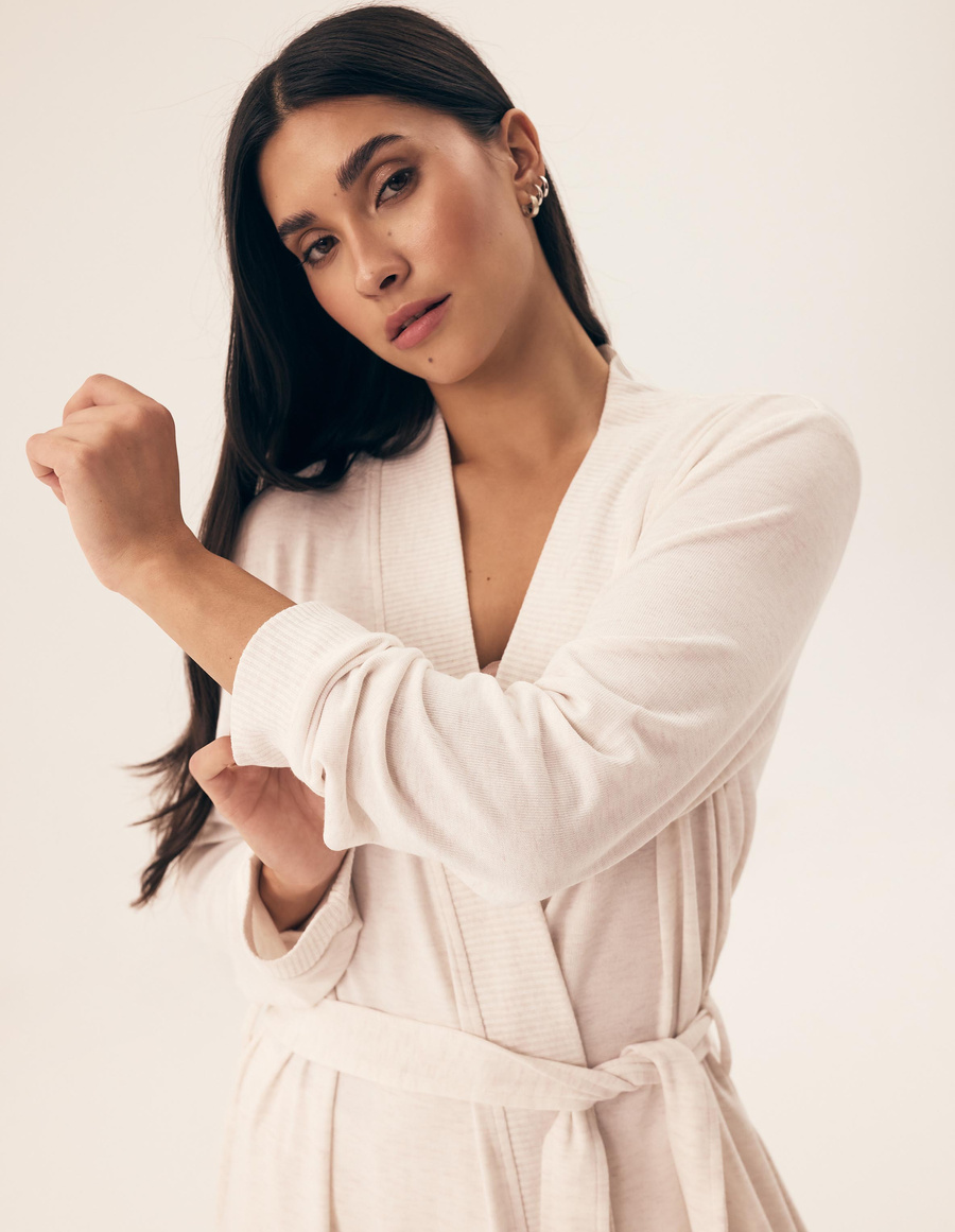 Damski szlafrok Boar 43014 light grey