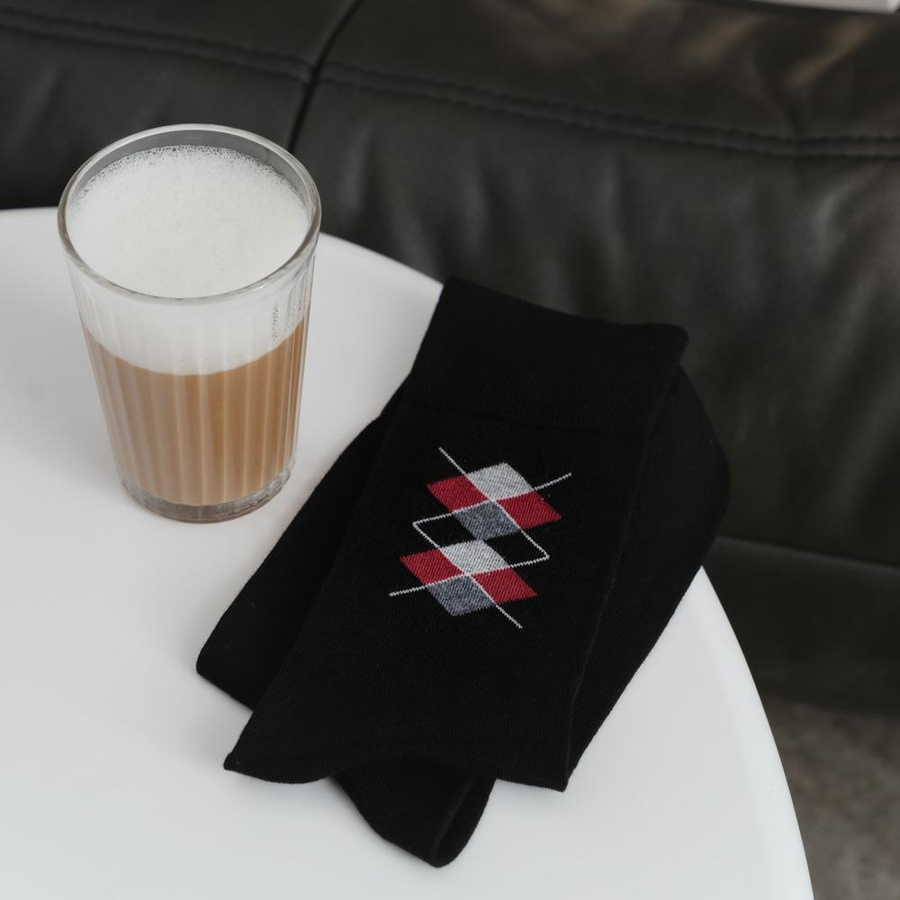 Skarpety garniturowe Wzór 122 niebieski