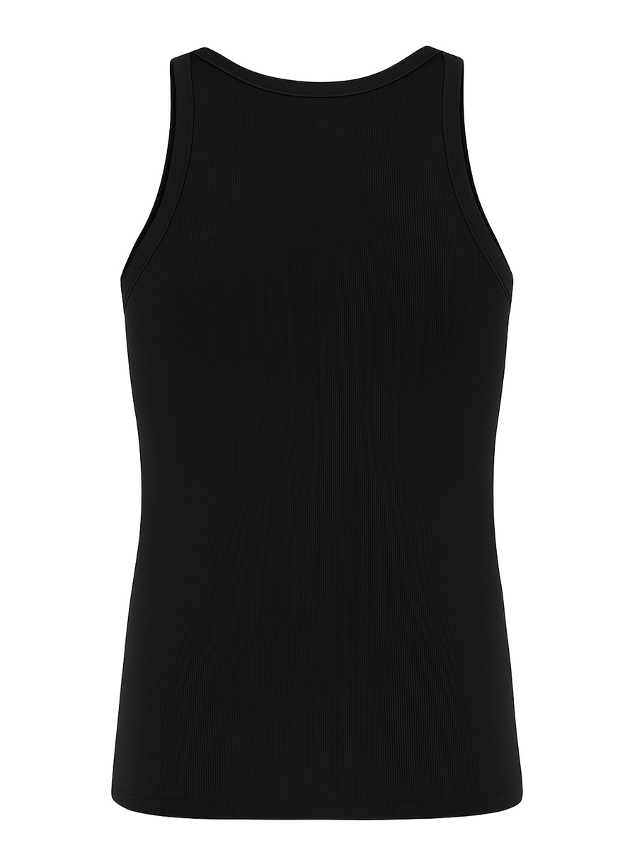 Koszulka Na Ramiączkach Męska Czarna w Prążek 3 Pack