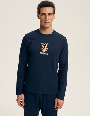 Piżama męska 43467 dark blue