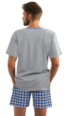 Piżama Męska Krótki Rękaw Krótkie Spodenki