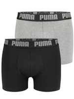 Bokserki Męskie 2 Pack Puma Comfort Stretch Szare/Czarne