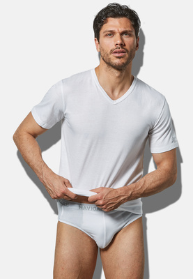 podkoszulek męski kr. rękaw dekolt-V jersey 100% baw. 512-BIA-4/M