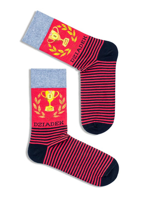 Skarpety męskie napis Jego Wysokość Dziadek 0200 Milena – idealny prezent na Dzień Dziadka