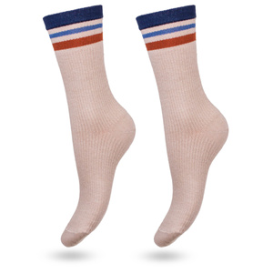 Skarpetki damskie w prążek z paskami