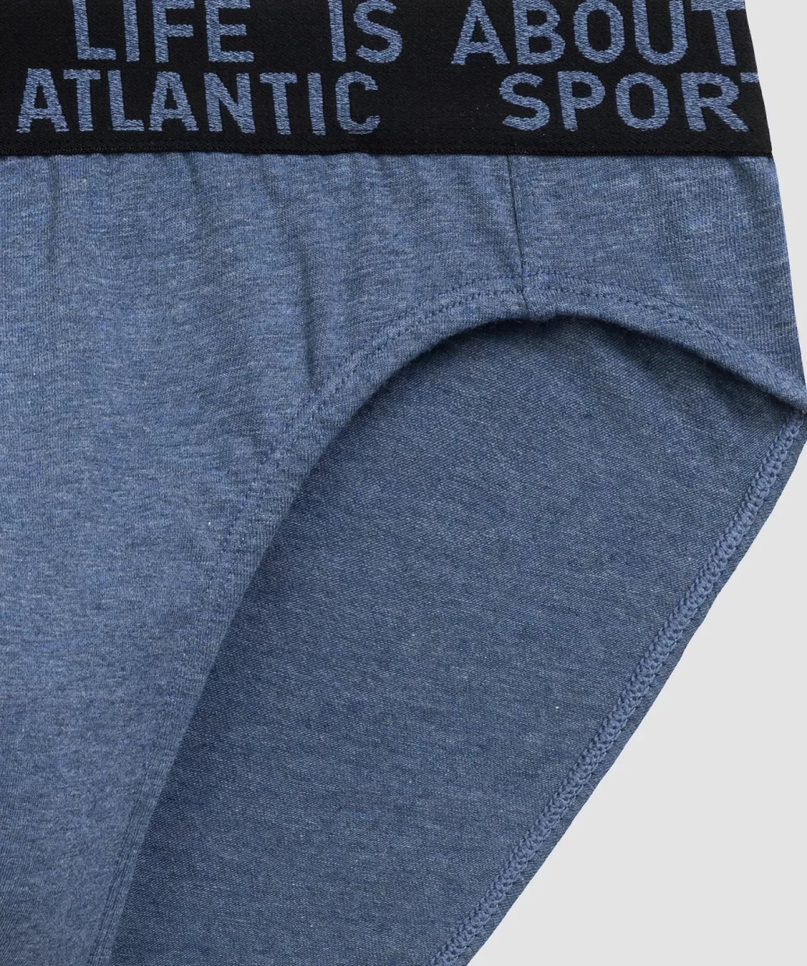 Sportowe slipy męskie 3-pak z elastyczną gumą Atlantic – komfort na co dzień