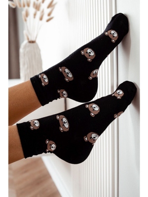 Skarpetki damskie Misie Głowy