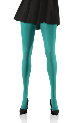 Miętowe kryjące rajstopy damskie microfibra 40 DEN Hiver Sesto Senso – komfort i elegancja