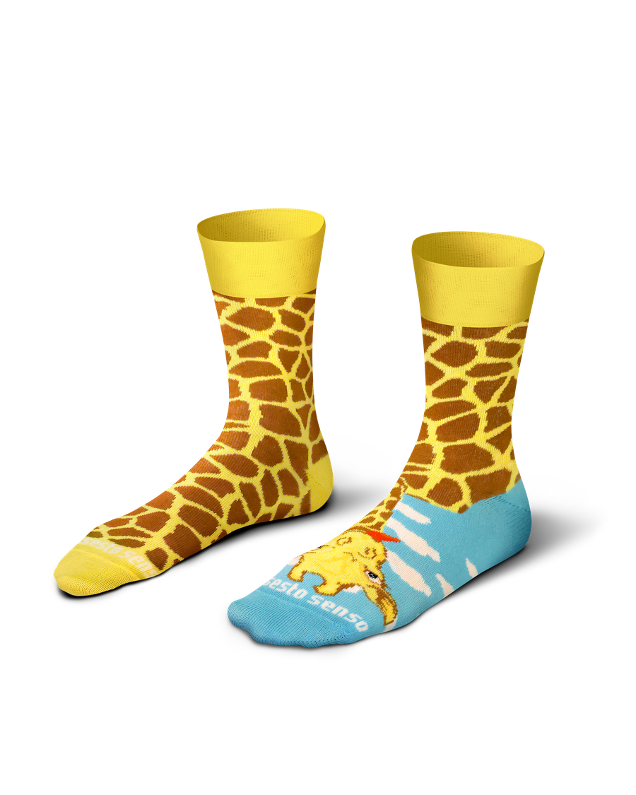 Długie Skarpetki Kolorowe Bawełniane Unisex 90% Bawełna z Zabawnym Wzorem Sesto Senso
