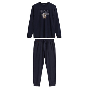 Granatowe komfortowe piżamy męskie NMP-376 Atlantic – wygoda i styl na noc.