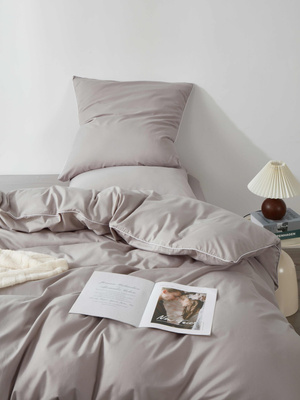 POŚCIEL SATYNA QUEEN PREMIUM SZARA