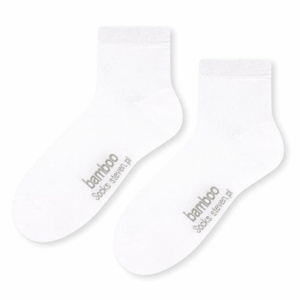 Białe Męskie Skarpety Bambusowe Komfort