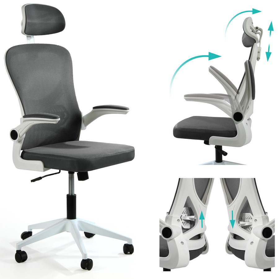 Fotel biurowy V1 ciemny szary