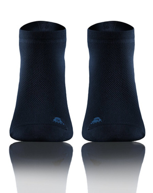Granatowe skarpetki stopki męskie 80% bawełna Air Control Sneakers Sesto Senso – komfort sportowy