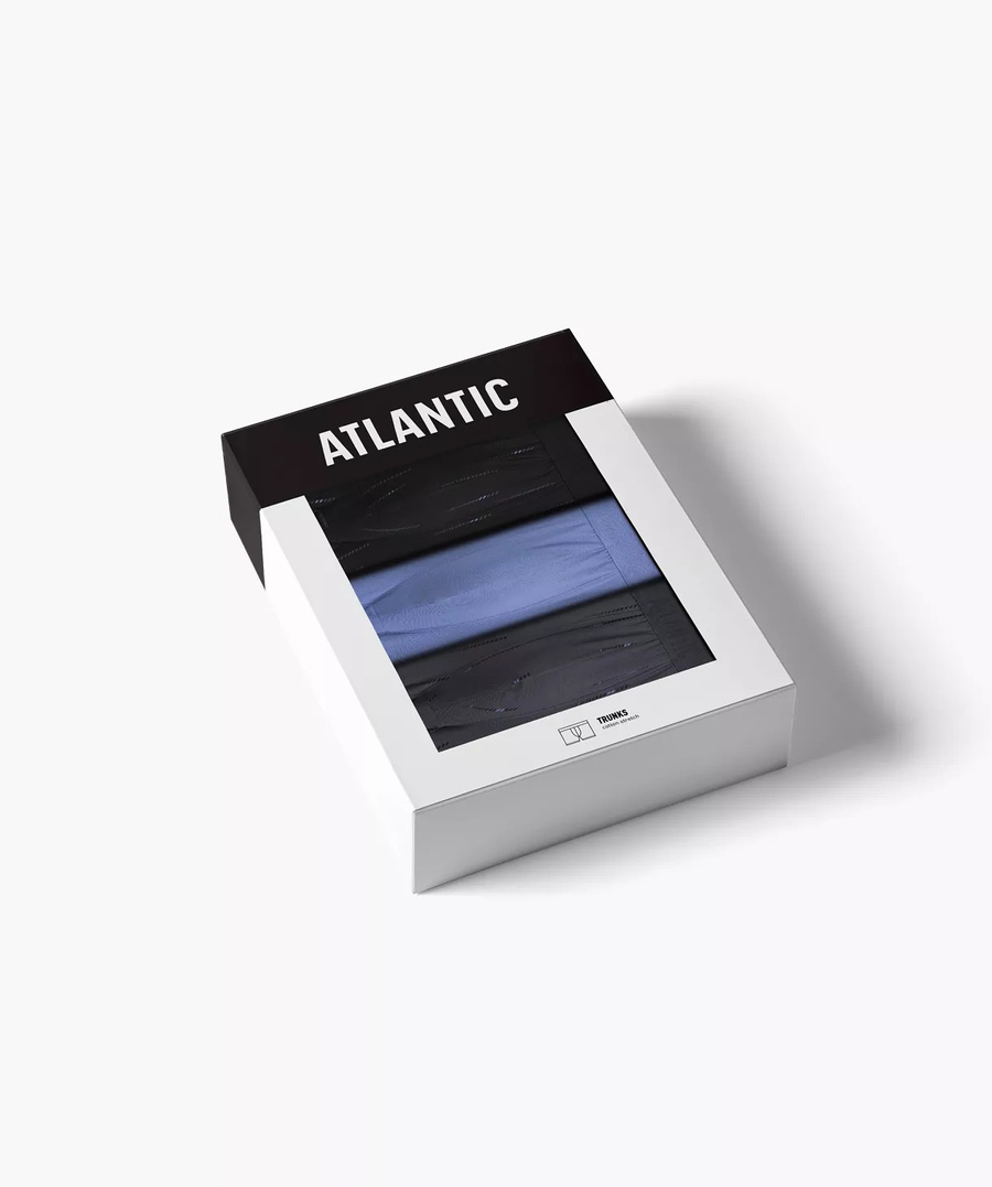 Granatowe dopasowane bokserki męskie 95% bawełna 3MH-011 Atlantic – komfort i elastyczność.