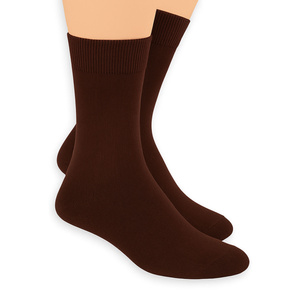 Bawełniane Skarpety Męskie Brązowe Komfort