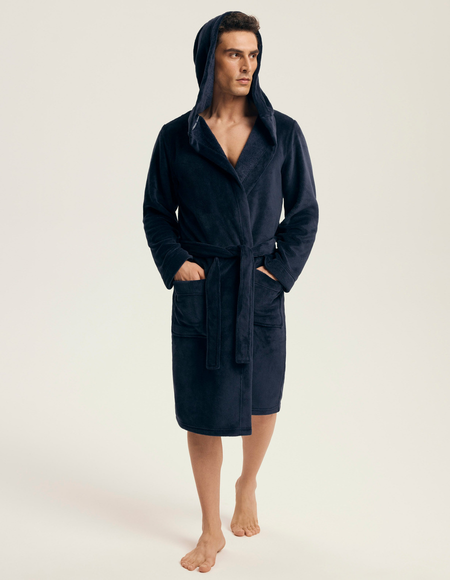 Szlafrok męski 43374 dark blue