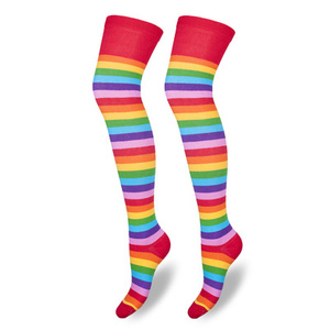 Zakolanówki Damskie Bawełniane w Kolorowe Paski
