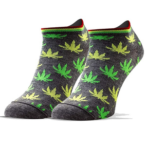 Liść szary skarpety stopki unisex 90% bawełna Finest Cotton Sesto Senso – styl i wygoda