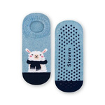 Stopki frotte z ABS art. 134 XF038 melanż błękitny