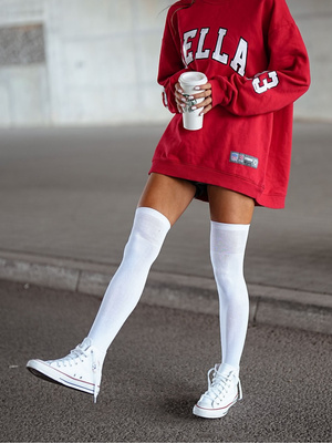 Zakolanówki Damskie Bawełniane Gładkie 