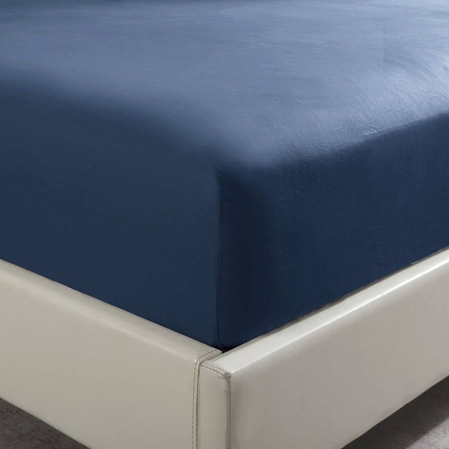 PRZEŚCIERADŁO SATYNA GRANATOWE