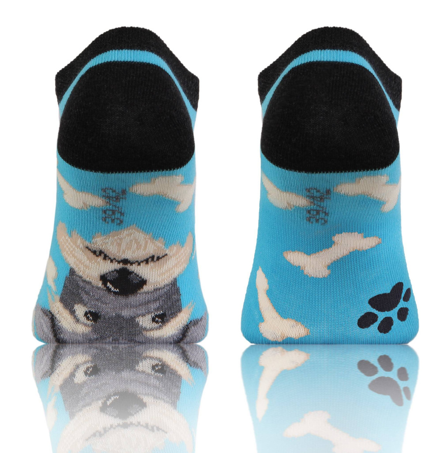 Piesek niebieski skarpety stopki unisex 90% bawełna Finest Cotton Sesto Senso – styl i wygoda