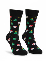 Czerwone bawełniane skarpety męskie 75% świąteczne 1290 Milena – codzienna wygoda