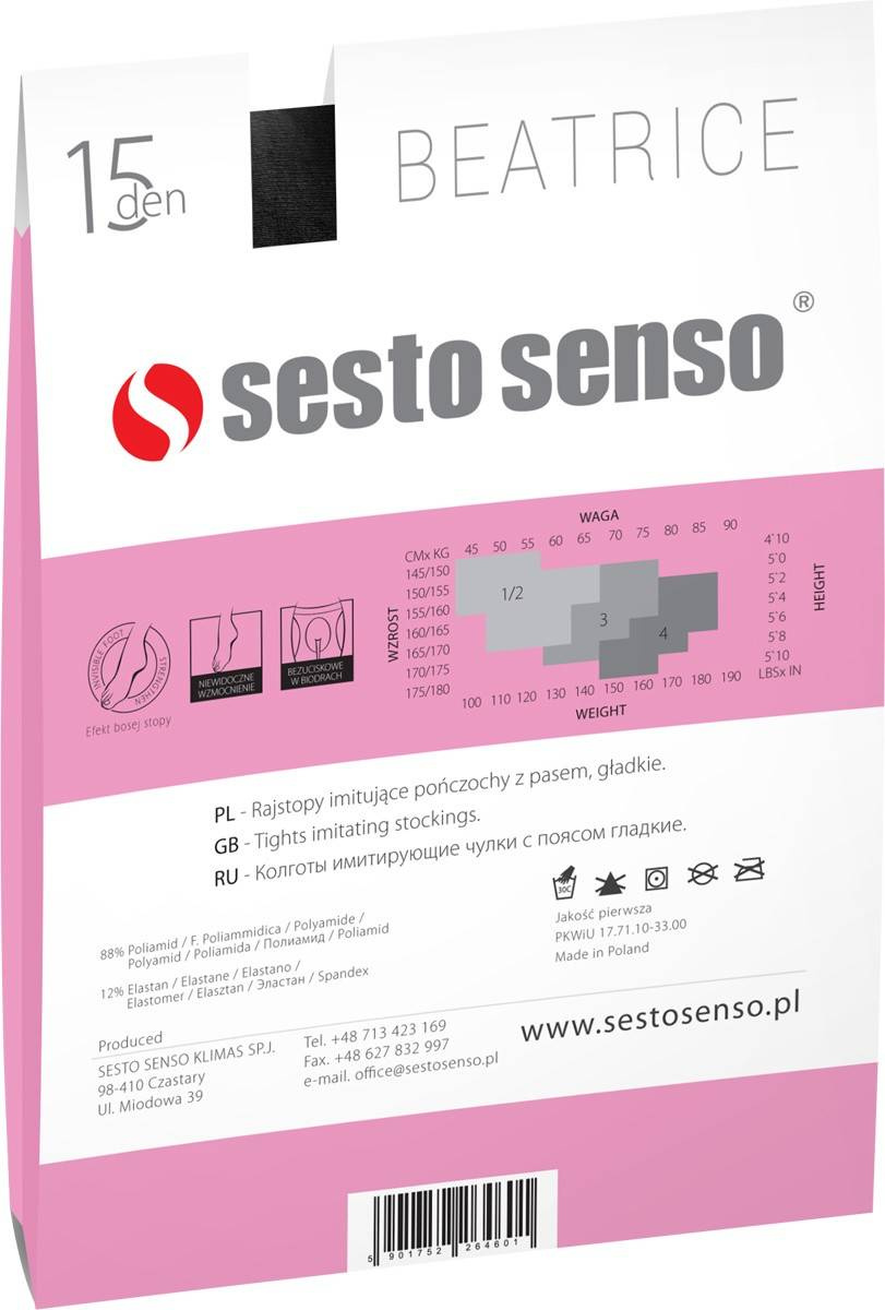 Rajstopy Damskie Imitujące Pończochy 15 DEN