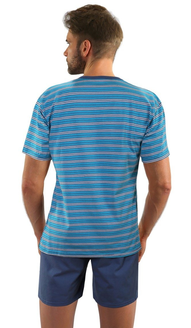 Piżama Męska Krótki Rękaw Krótkie Spodenki