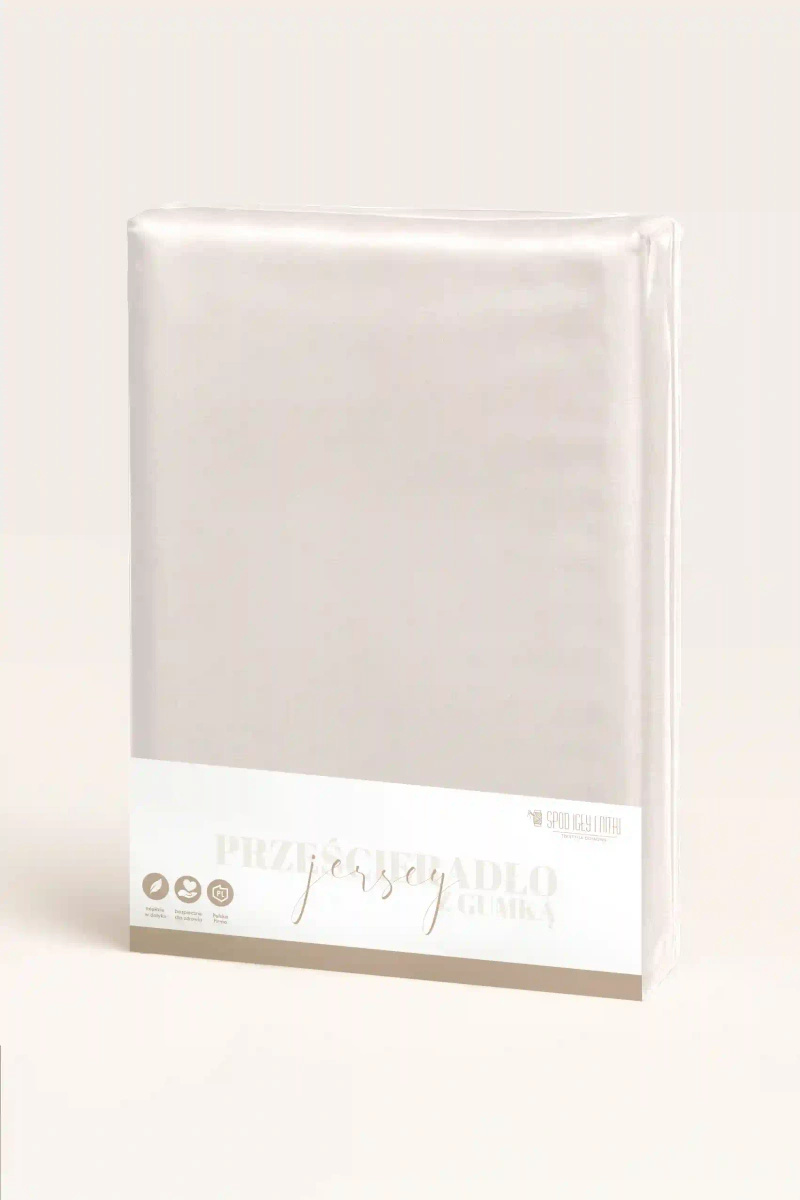 Prześcieradło Jersey Jasny Beżowy Z Gumką