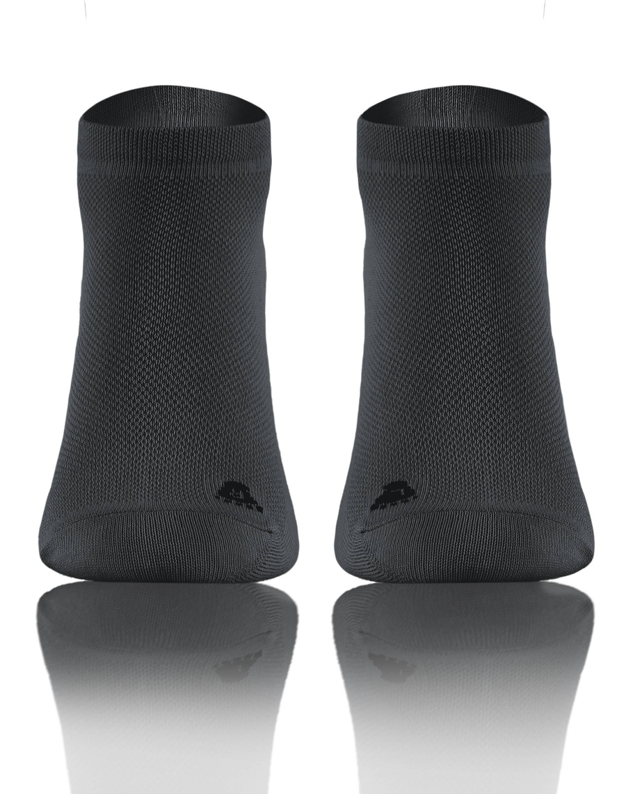 Grafitowe skarpetki stopki męskie 80% bawełna Air Control Sneakers Sesto Senso – komfort sportowy