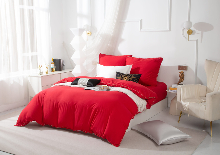 POŚCIEL QUEEN CZERWONY ZŁOTA