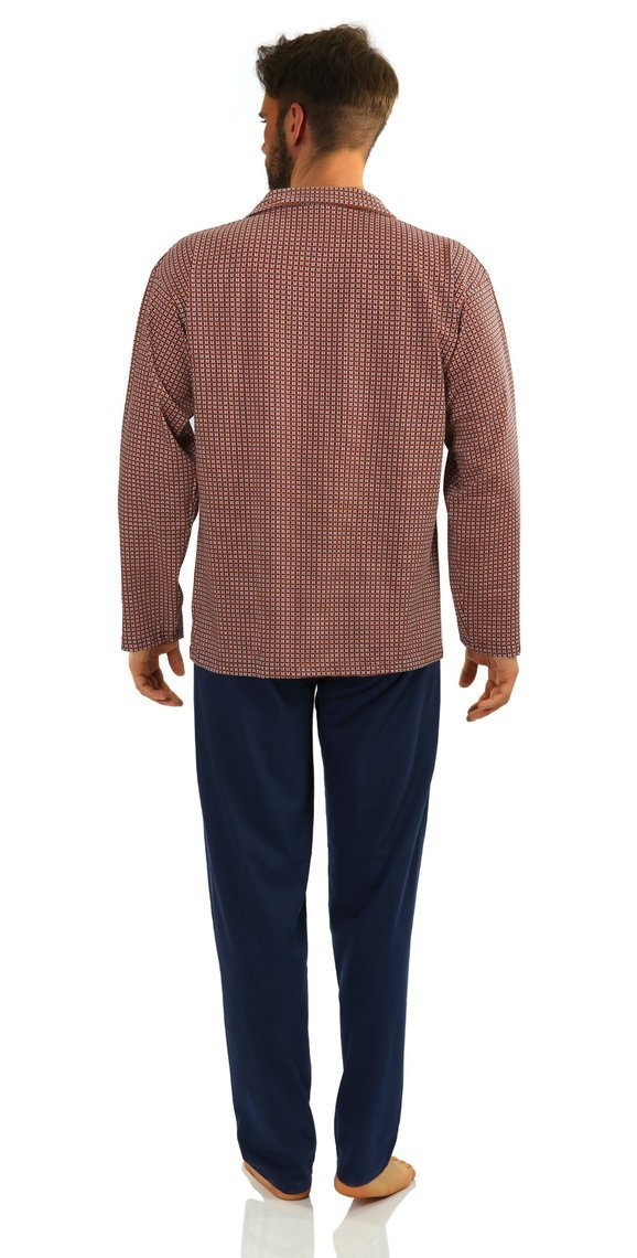 Piżama Męska Długi Rękaw Rozpinana