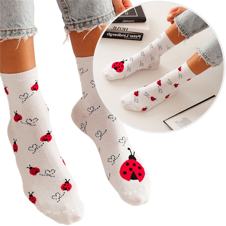 Melanżowe bawełniane skarpety damskie 75% bawełna Milena – codzienna wygoda.