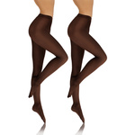 2x Kolorowe rajstopy kryjące z microfibry Hiver 40DEN