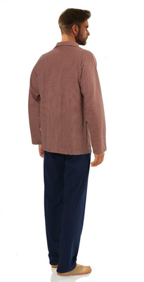 Piżama Męska Długi Rękaw Rozpinana