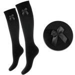 Podkolanówki Damskie Bawełniane z Kokardką 767