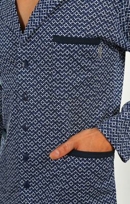 Piżama Męska Długi Rękaw Rozpinana