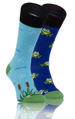 Długie Skarpetki Kolorowe Bawełniane Unisex 90% Bawełna z Zabawnym Wzorem Sesto Senso