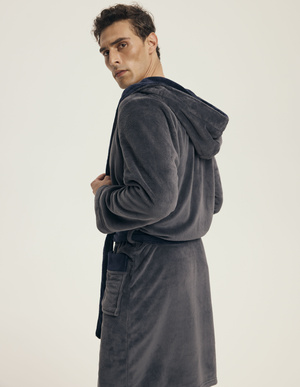 Szlafrok męski 43377 grey