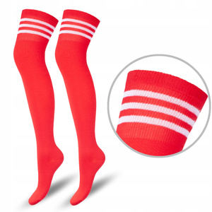 Zakolanówki Bawełniane ze Ściągaczem w Paski