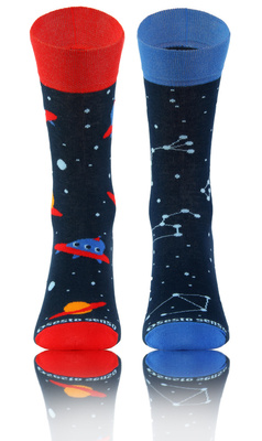 Długie Skarpetki Kolorowe Bawełniane Unisex 90% Bawełna z Zabawnym Wzorem Sesto Senso