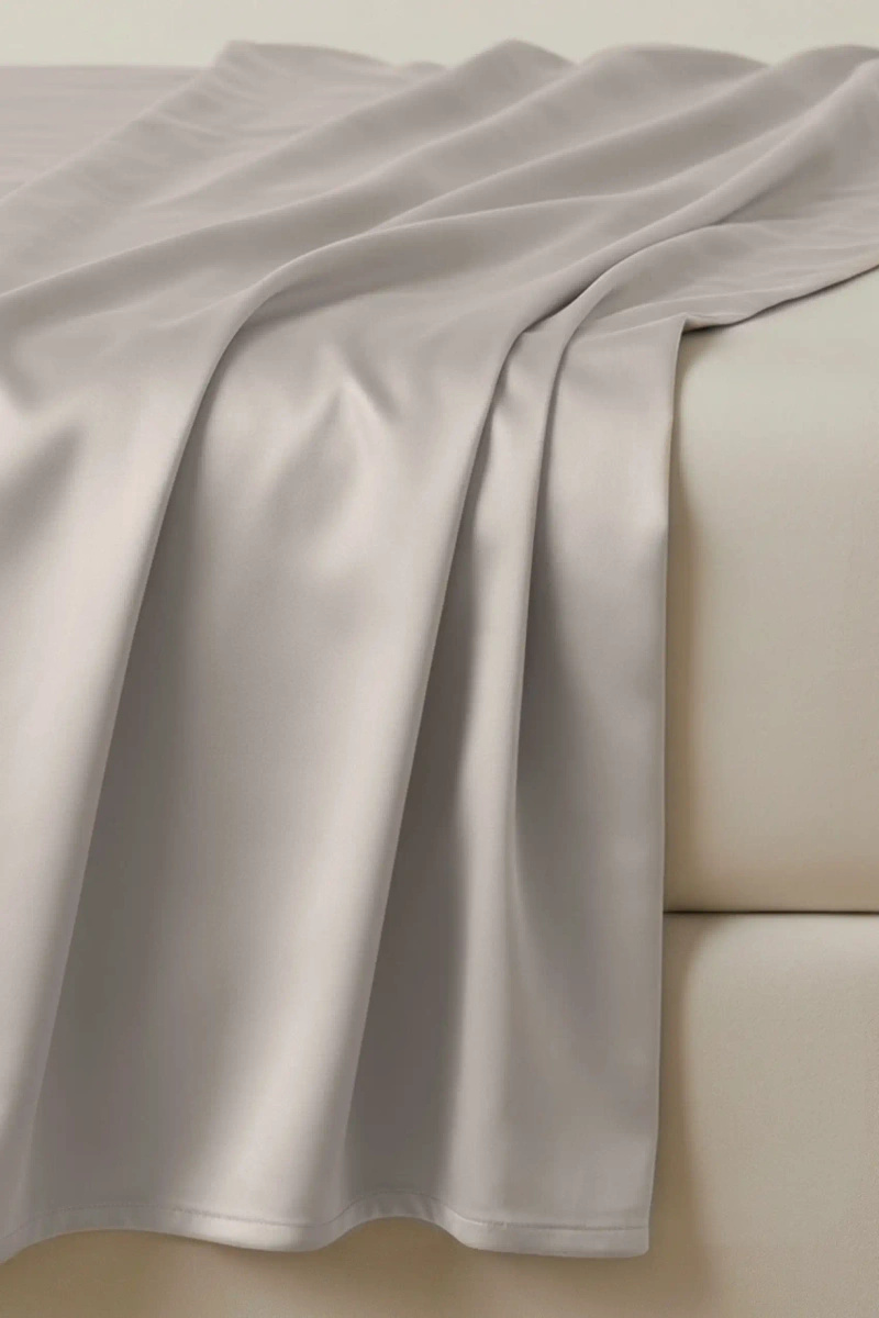 Prześcieradło Satyna Taupe Bez Gumki