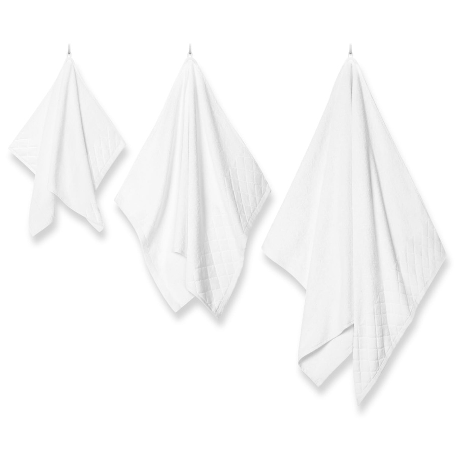 Biały gruby ręcznik z haftem Spod Igły i Nitki – szybkie schnięcie.