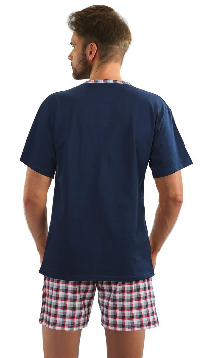 Piżama Męska Krótki Rękaw Krótkie Spodenki