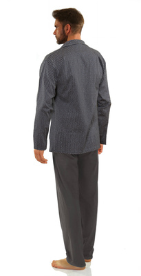 Piżama Męska Długi Rękaw Rozpinana