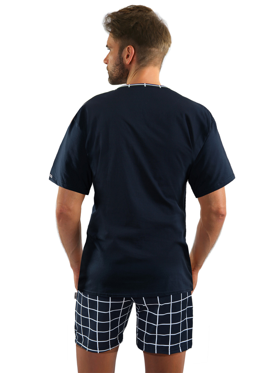 Piżama Męska Krótki Rękaw Krótkie Spodenki